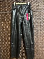 Faux leather pants.